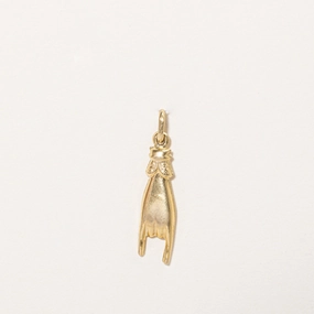 18k Yellow Gold Rock On Charm Refined Glance