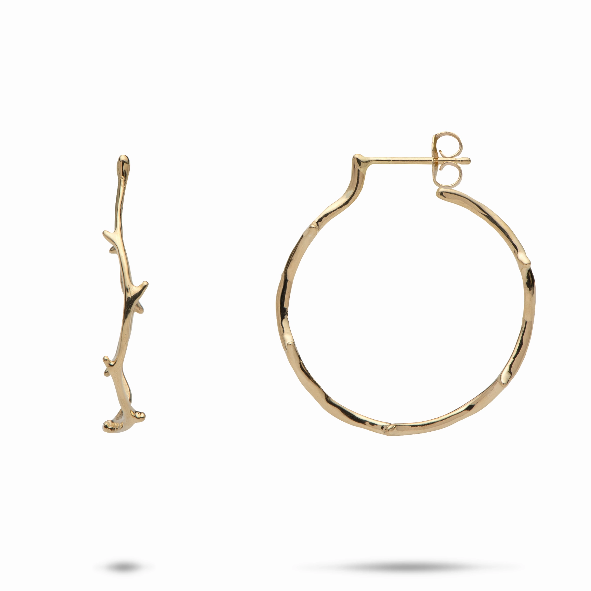 Heritage Hoop Earrings in Gold - 25mm Fashion Layer