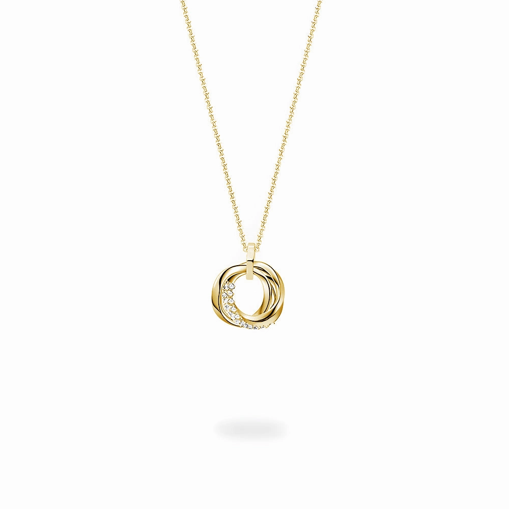 Trinity Infinity Necklace Pendant Sleek Texture
