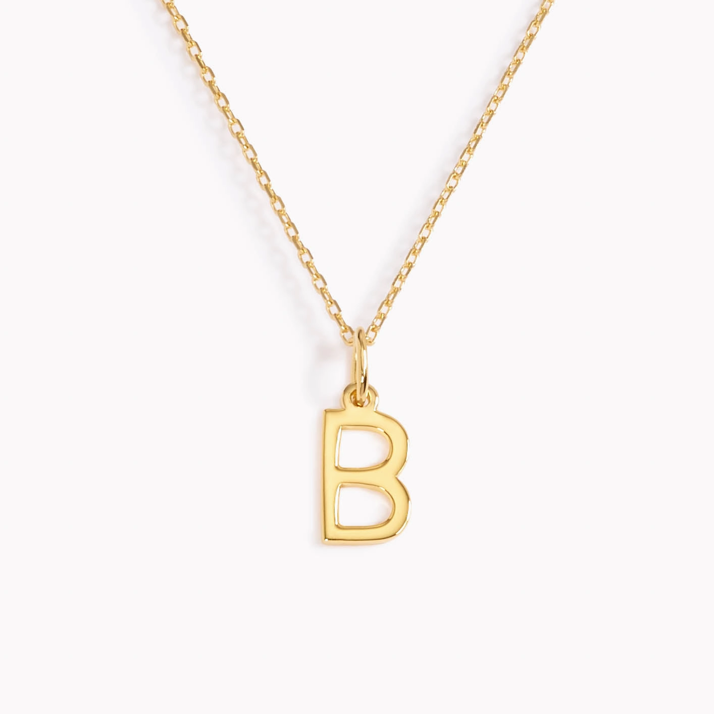 Perfect Fit B Necklace / Gold Initial Necklace