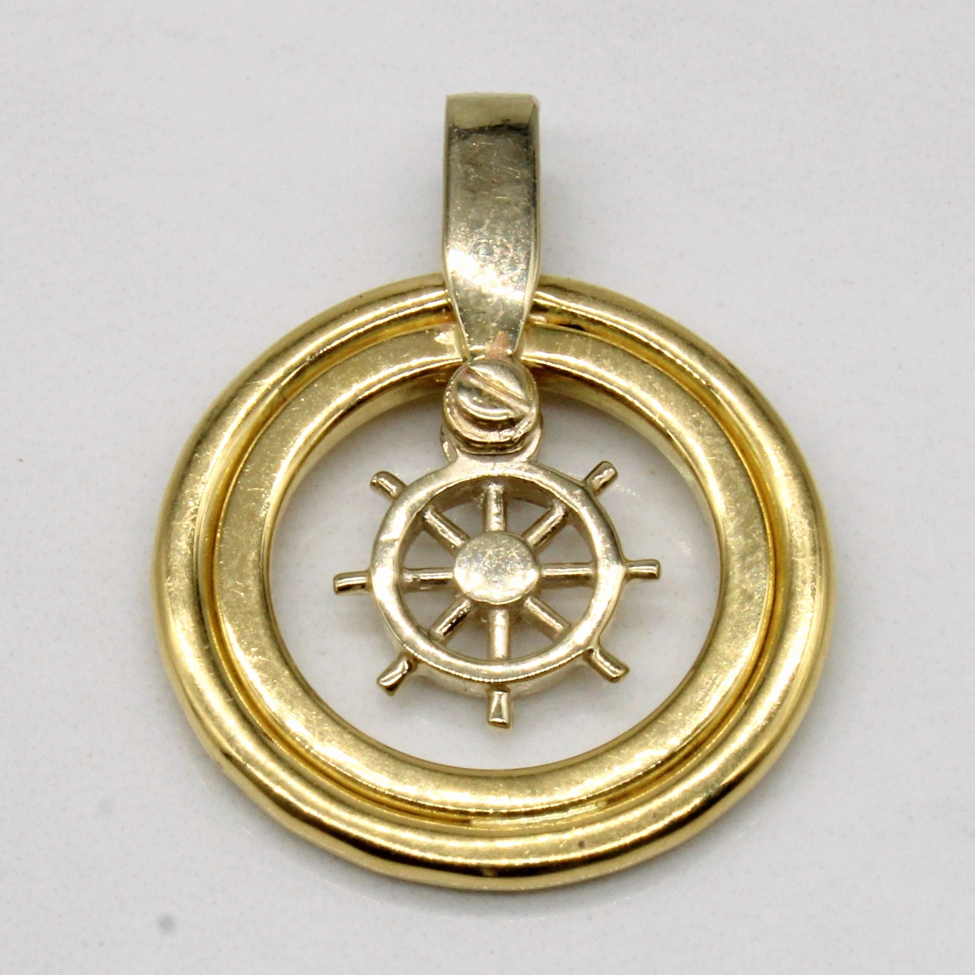 High Style Subtle Touch 18k Yellow Gold Masthead Charm