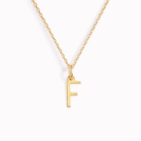 Day To Night F Necklace / Gold Initial Necklace