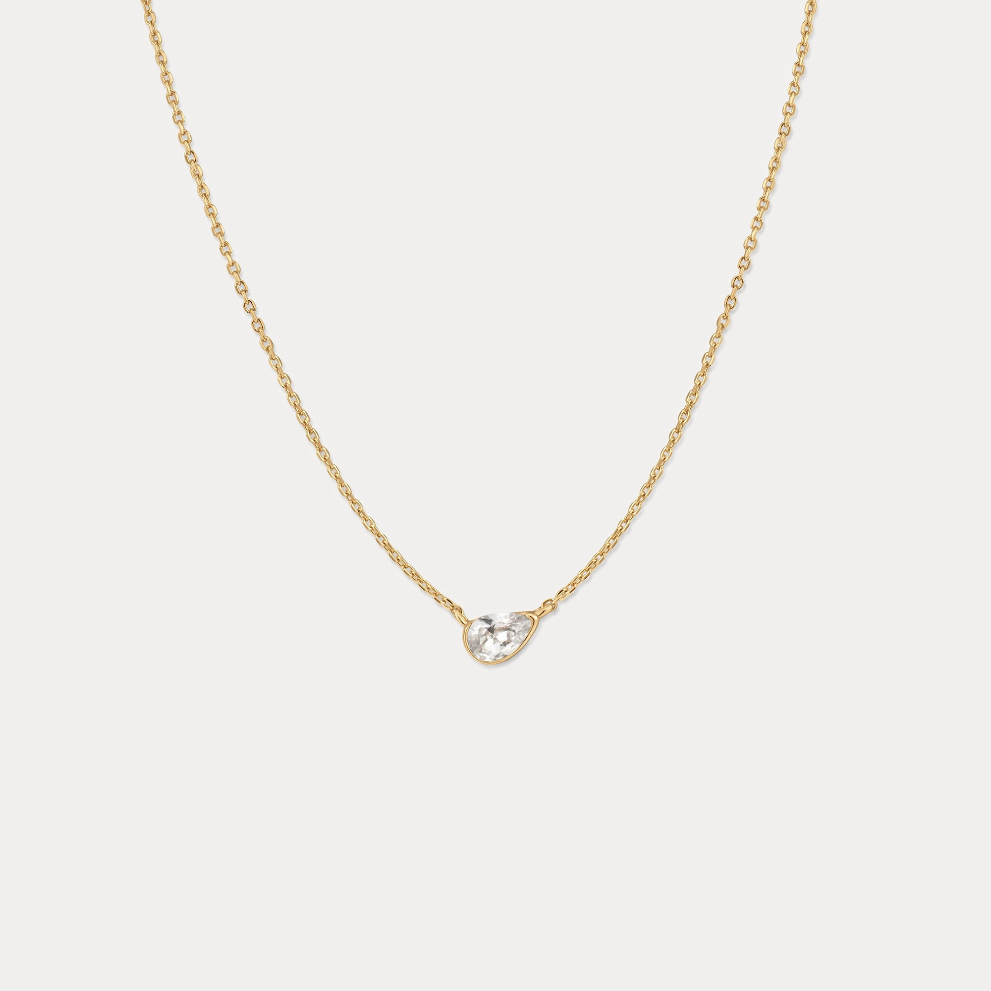 Fashion Accent White Sapphire Zephyr Necklace