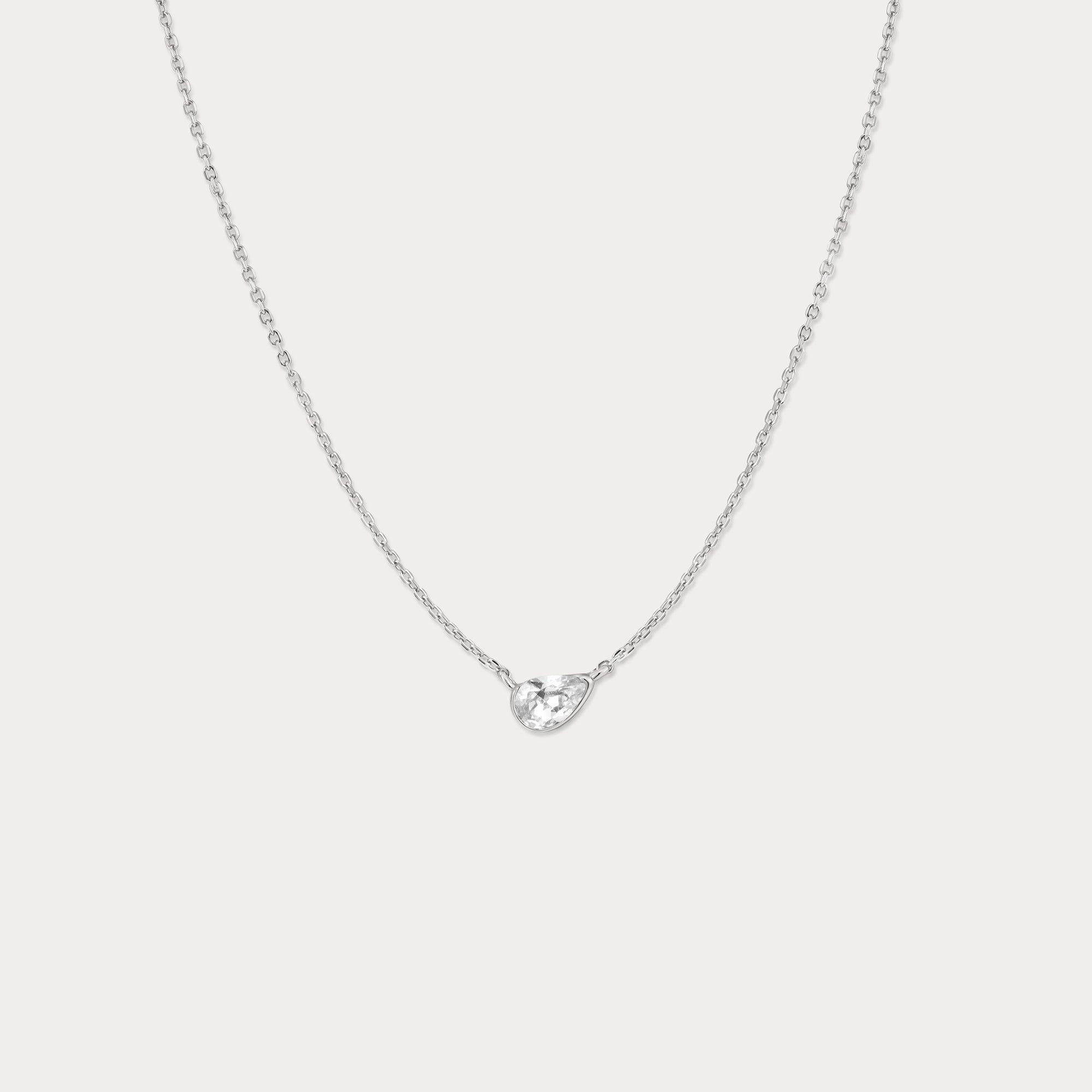 White Sapphire Zephyr Necklace Glamorous Mood