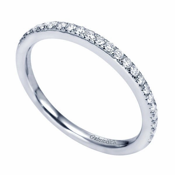 Pave Diamond Wedding Band 1/5 Cttw 14K White Gold 74B Wonderful Style Fashion feature