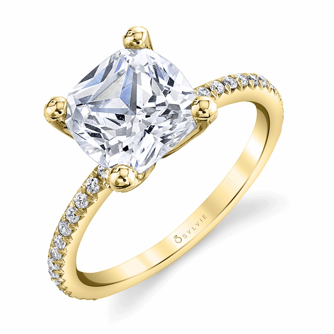 Highlight Edge Formal Attire Adorlee - 14K Yellow Gold Diamond Engagement Ring