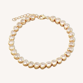 Delicate Layer FIRST LOVE HEART TENNIS BRACELET