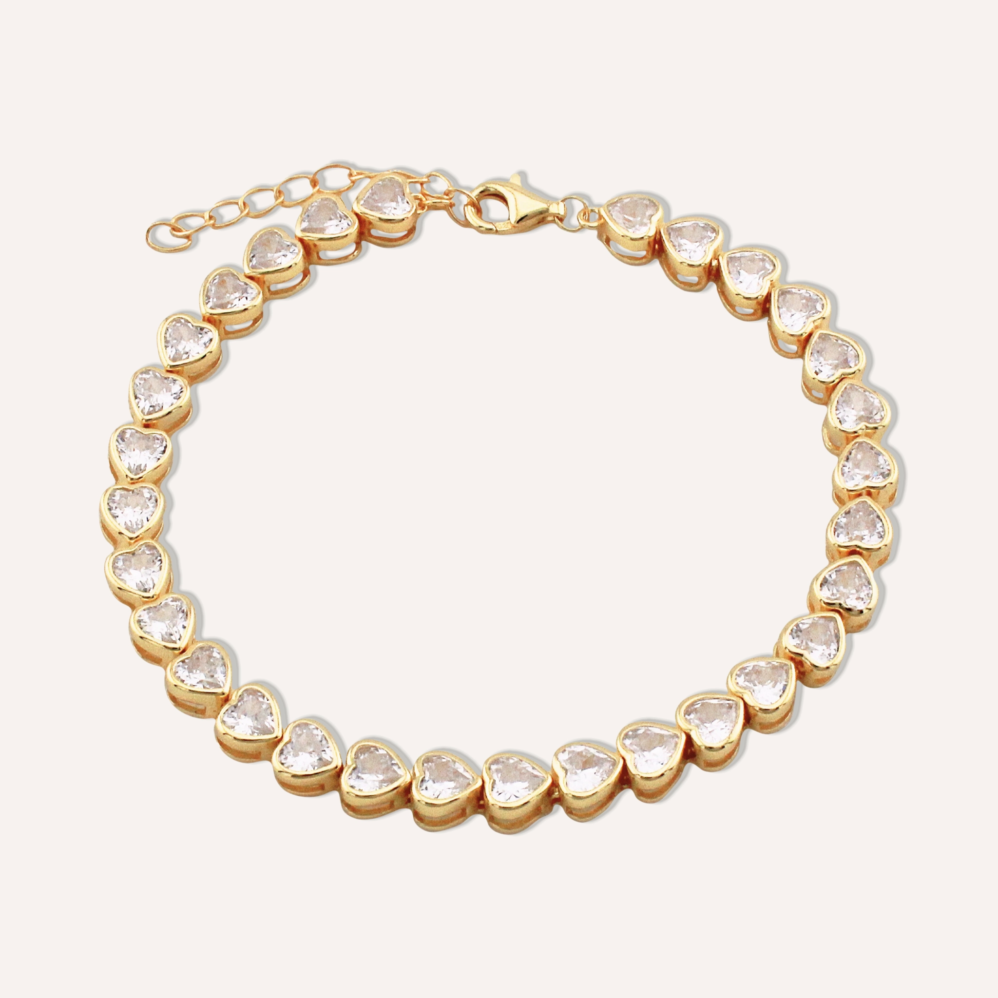 Delicate Layer FIRST LOVE HEART TENNIS BRACELET