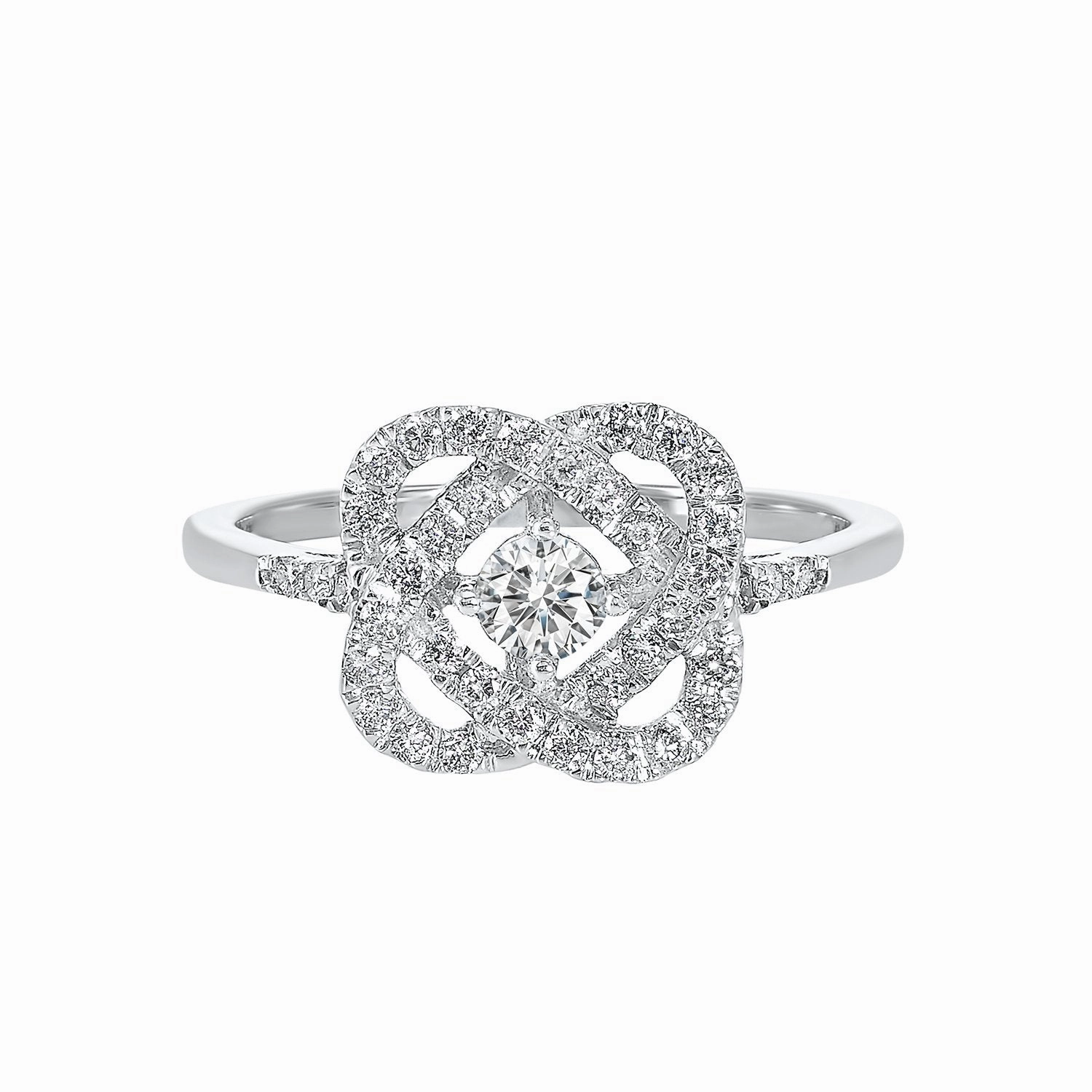 Love's Crossing Diamond 1/2 Cttw Ring 14K White Gold Valentine Present