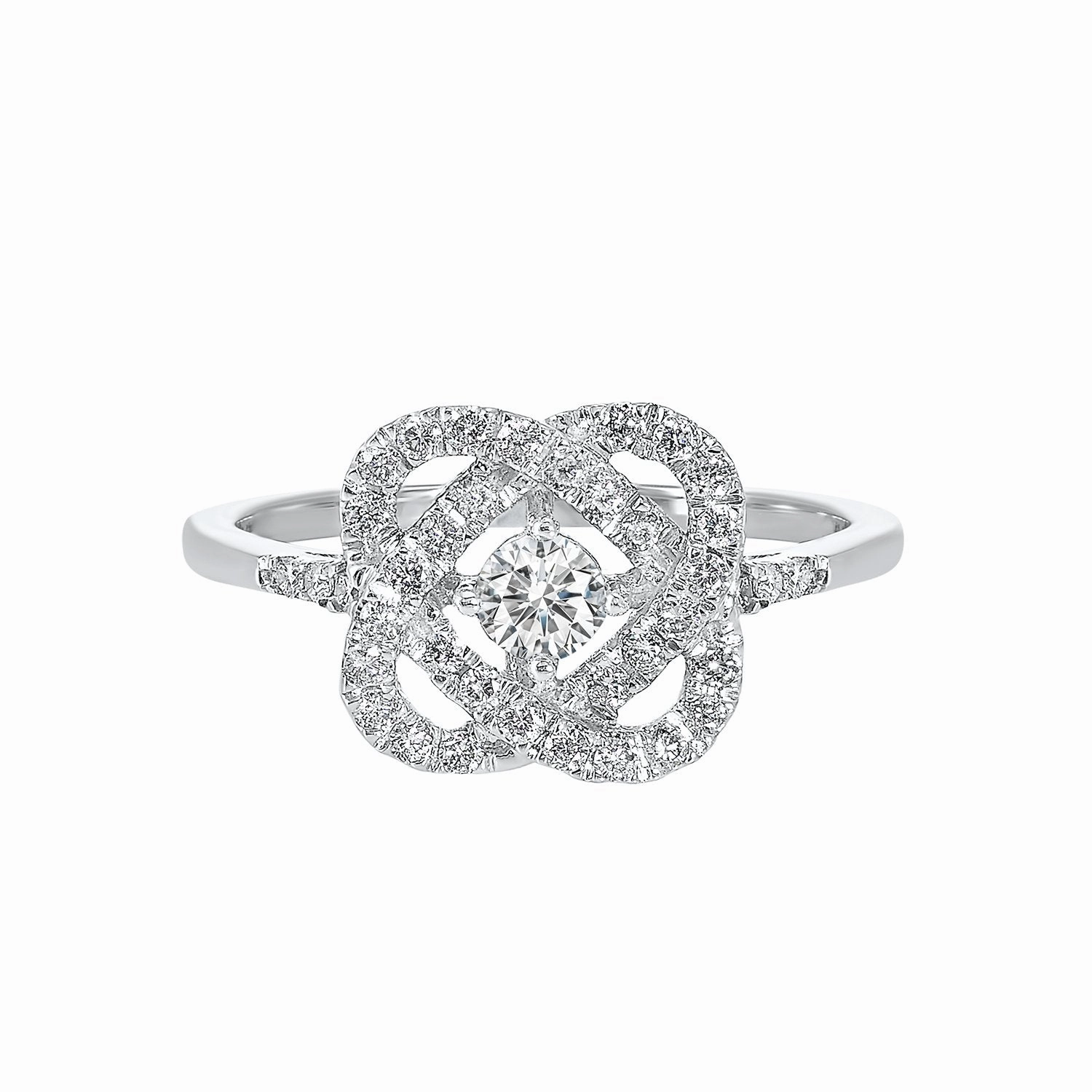 Personal Embellishment Love's Crossing Diamond 1/2 Cttw Ring 14K White Gold
