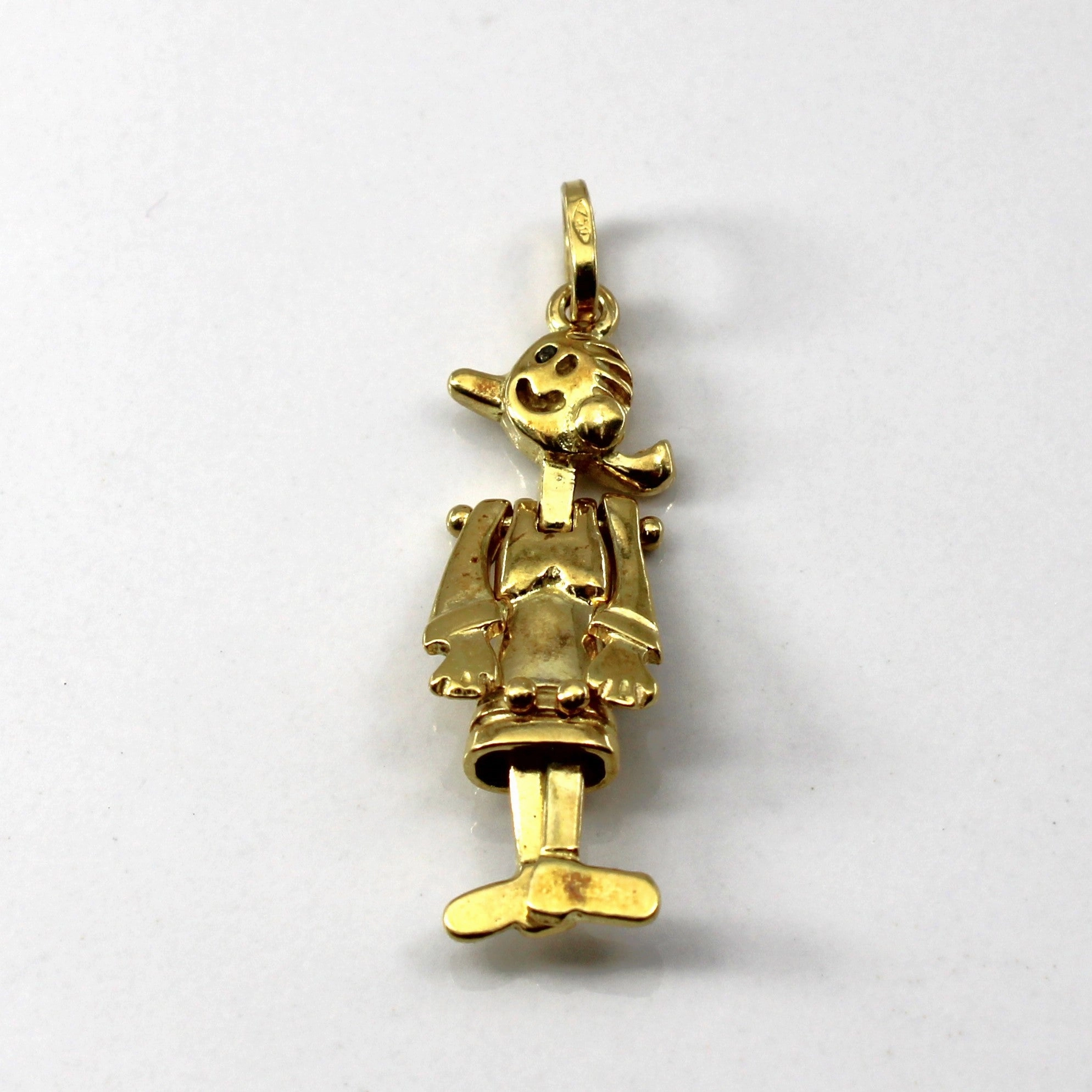 Yellow Gold Cartoon Character Olive Pendant Finest Style