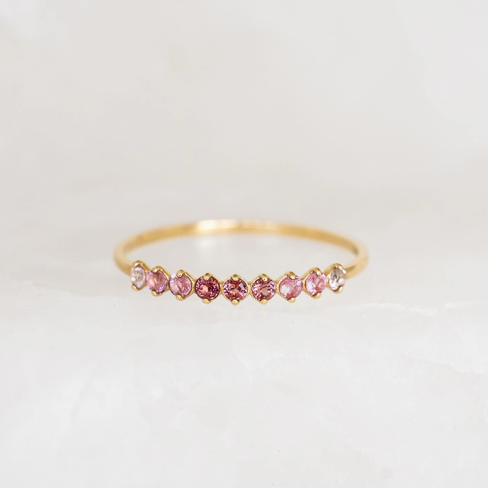 Golden Hour Glamorous Glow July Birthstone Ring 14k Gold - Ombre Tourmaline