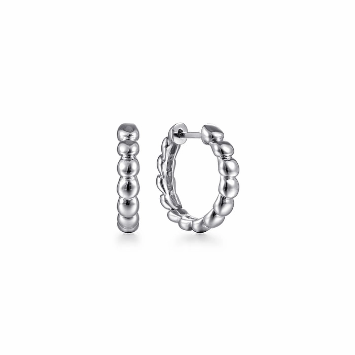 Special Look 925 Sterling Silver Bujukan 15mm Classic Huggie Earrings