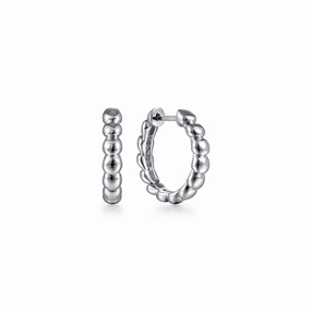 Special Look 925 Sterling Silver Bujukan 15mm Classic Huggie Earrings