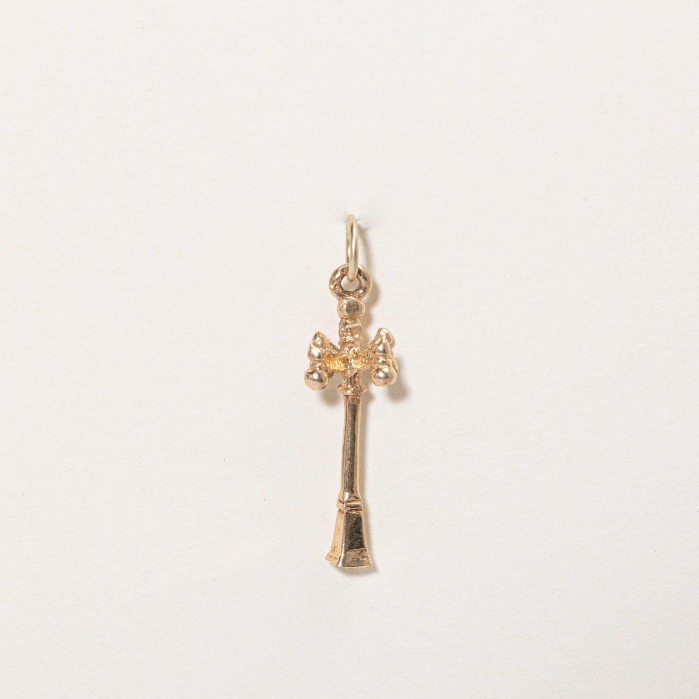 14k Yellow Gold Street Lamp Charm Perfect Pair