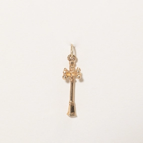 14k Yellow Gold Street Lamp Charm Perfect Pair