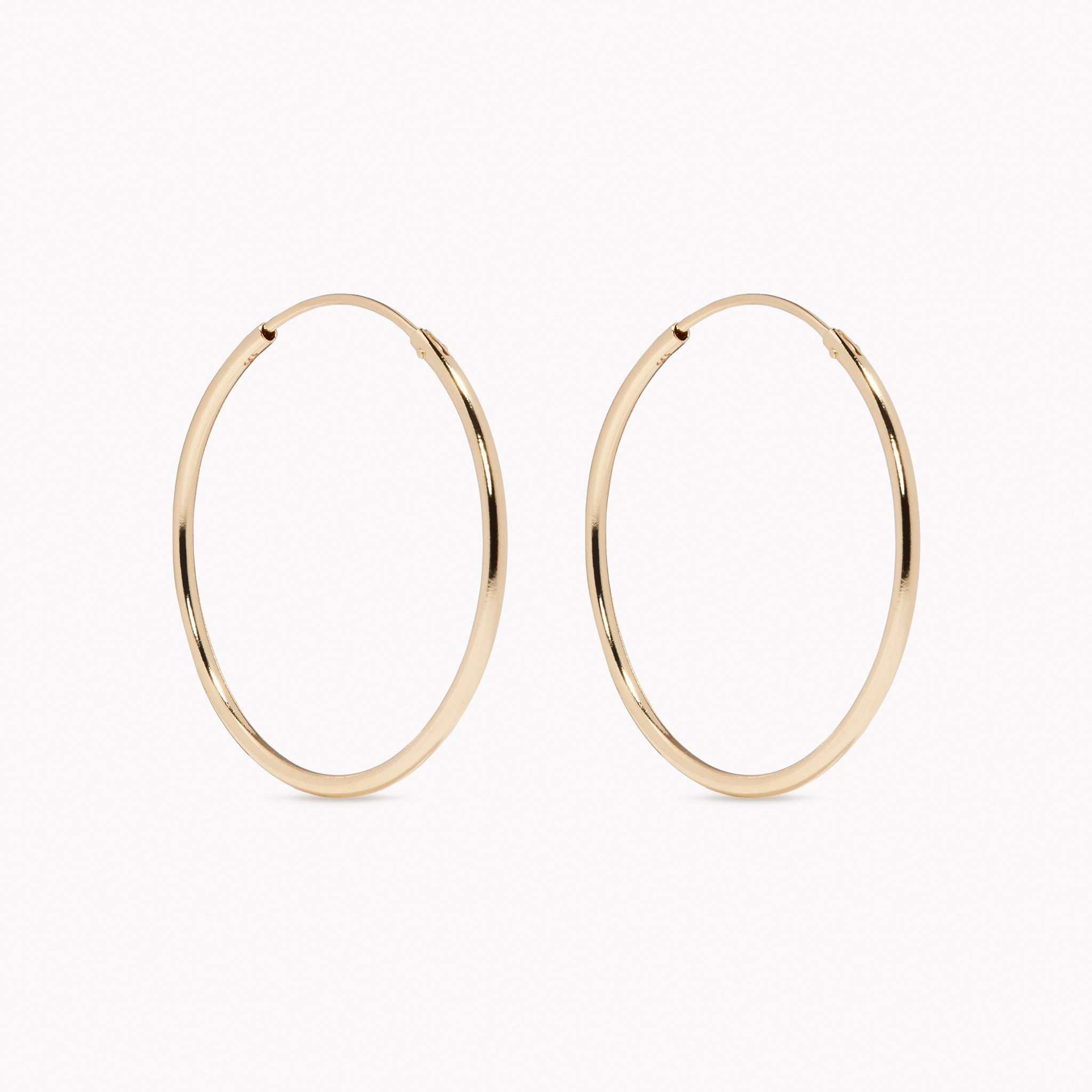 14k Gold Hoops 25mm - Sonia Timeless Craft Shine