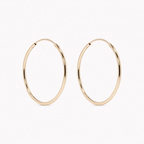 14k Gold Hoops 25mm - Sonia Timeless Craft Shine