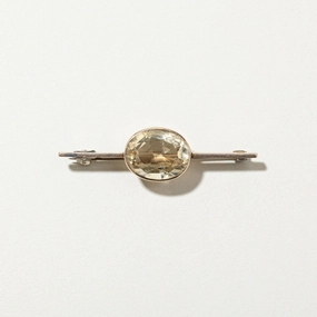 East West Bezel Set Citrine Brooch | 5.85ct Dazzling Detail Shiny Layer