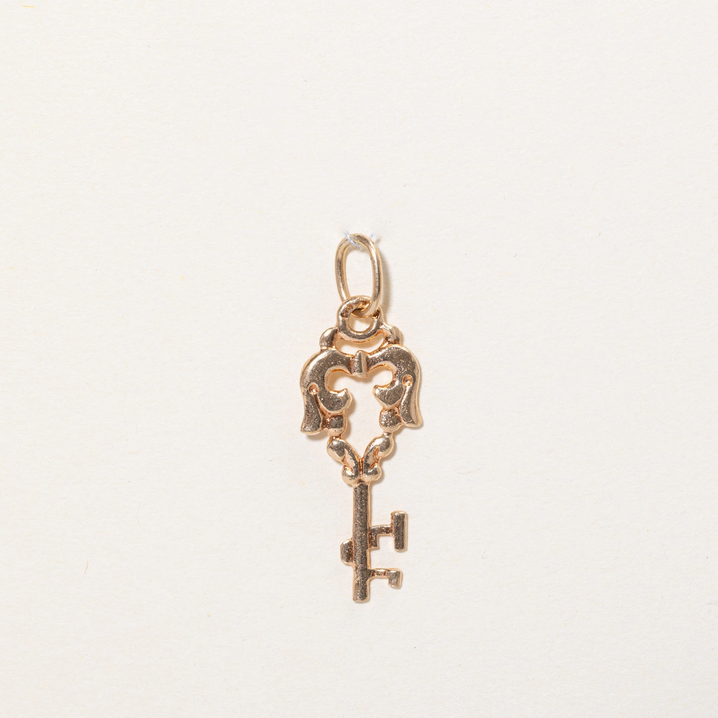 14k Yellow Gold Key Charm Sleek Glow All Day Look