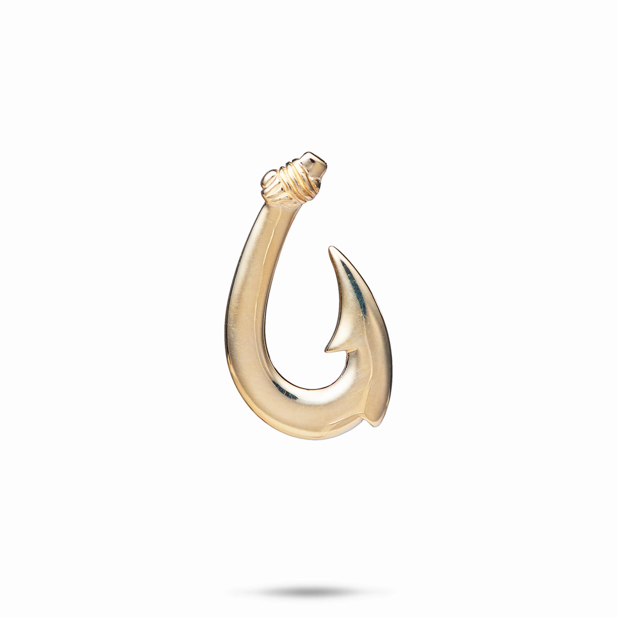 Sparkling Shine Glow Vibe Fish Hook Pendant in Gold - 24mm