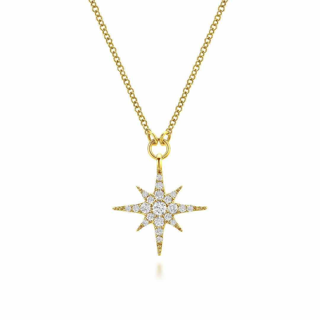 Starburst Moissanite Pendant Necklace Casual Elegance
