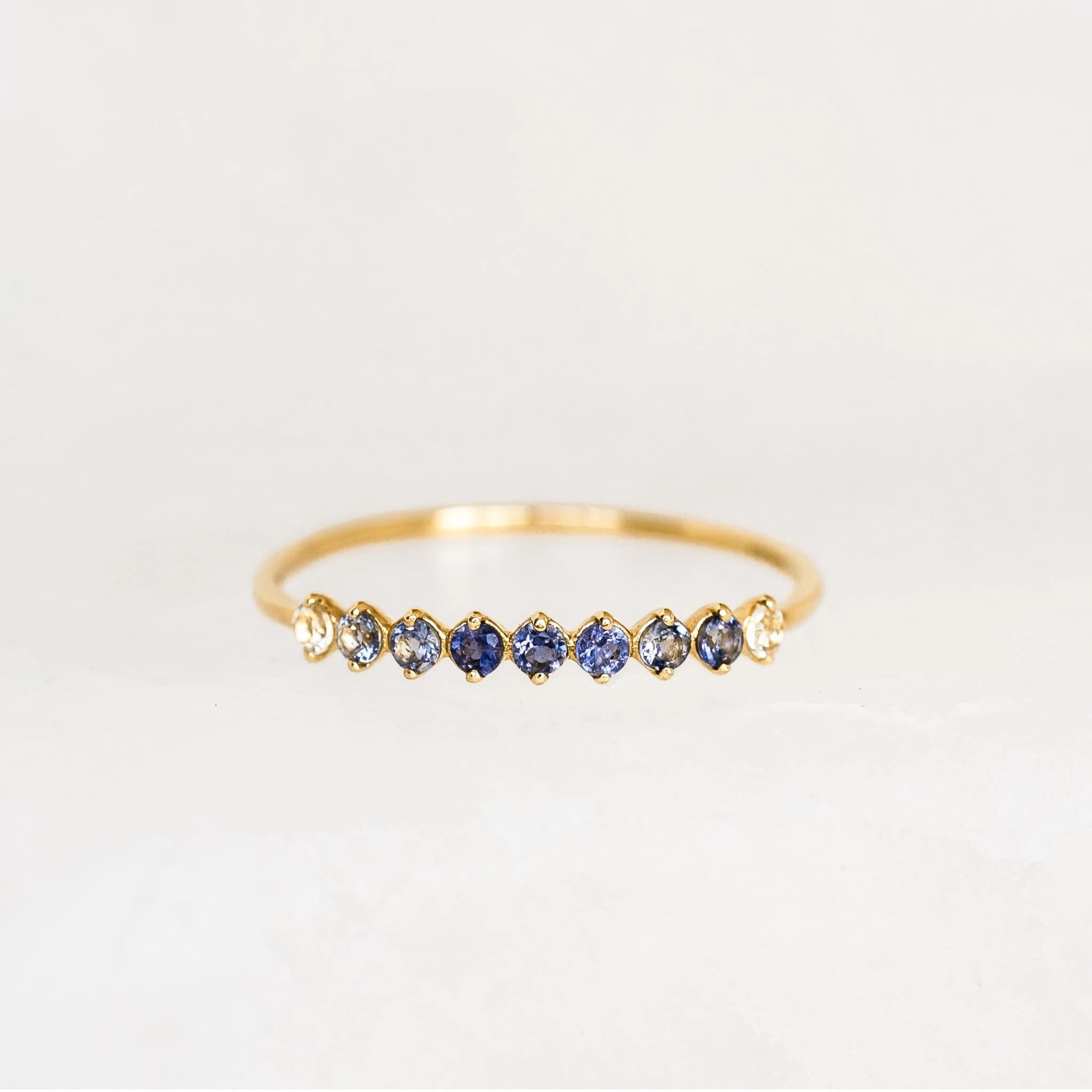 Charming Touch Bold Pop December Birthstone Ring 14k Gold - Ombre Cordierite