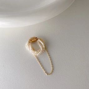 French Pearl Strands Magnetic Ear Cuff Finest Touch Seasonal Shine