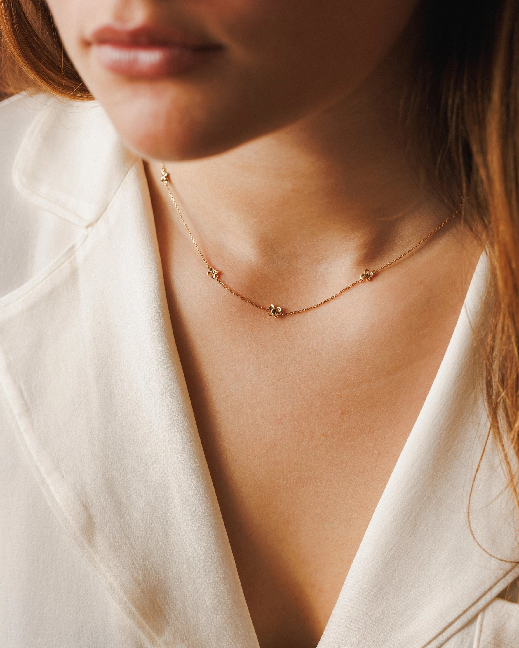 Midnight Blossom Necklace Minimal Highlight Protective Adornment