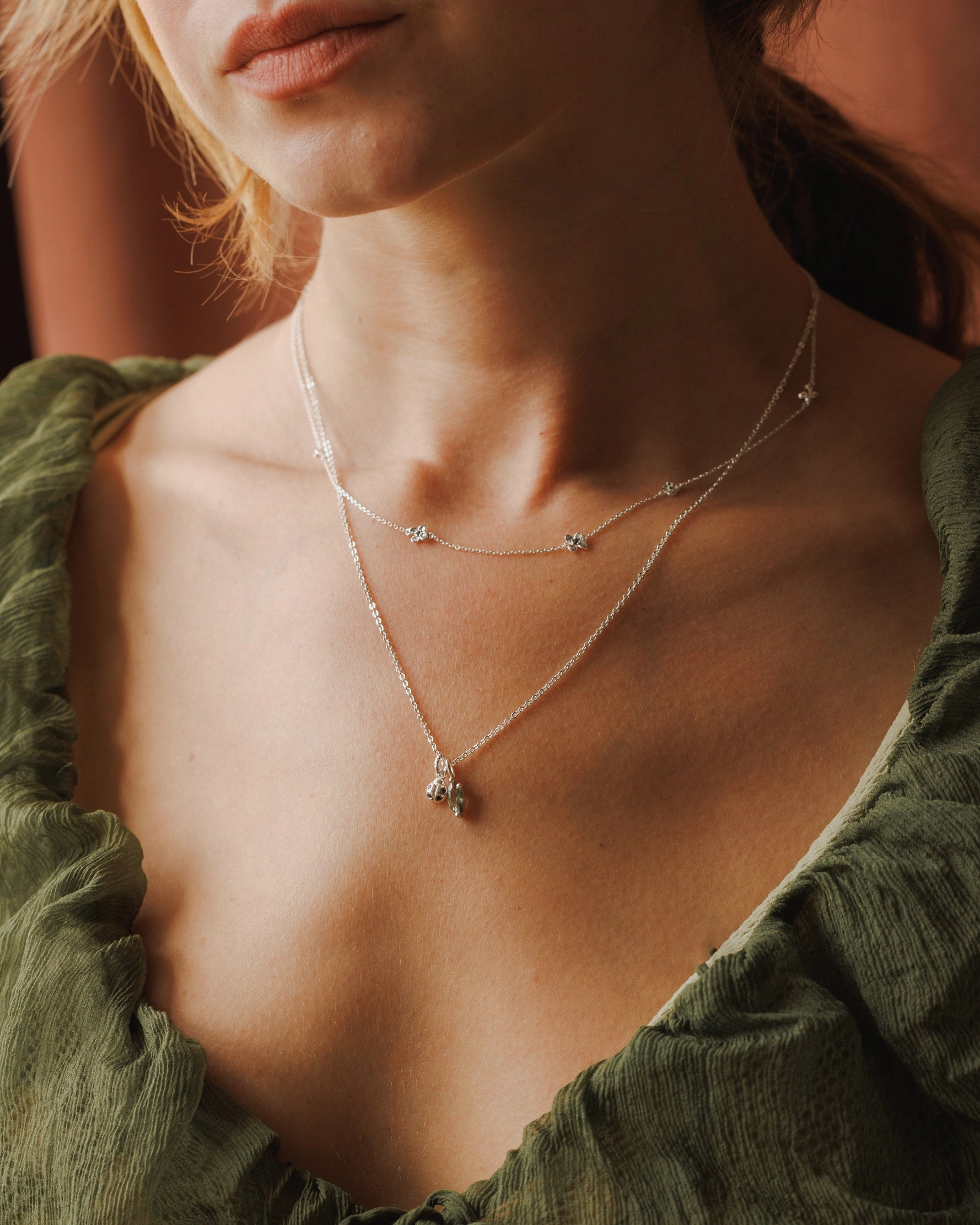 Midnight Blossom Necklace Lux Appeal Shimmer Detail