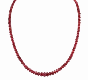 Artisan Piece Full Ruby Necklace | 18K Gold