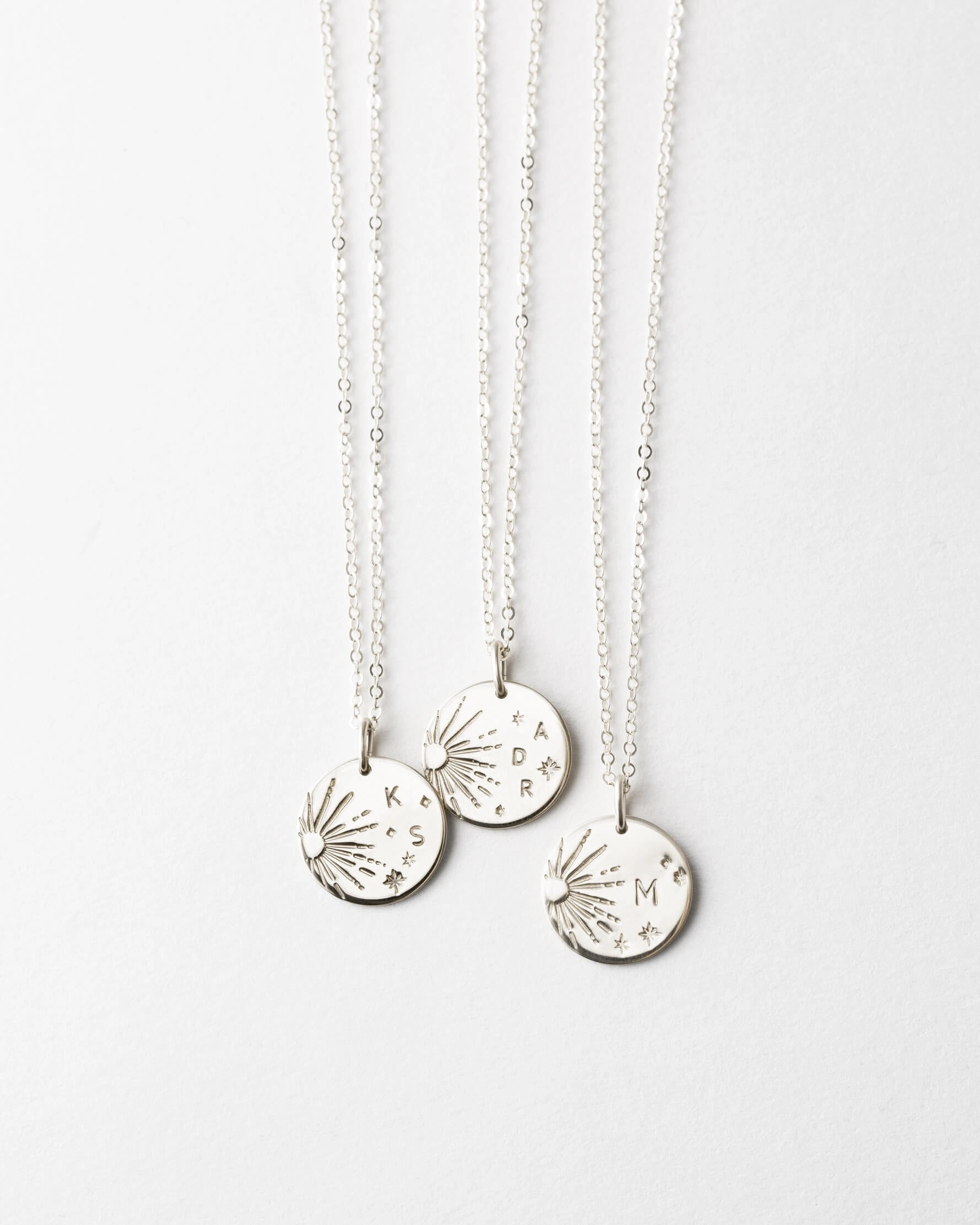 Unique Detail Galaxy Initial Necklace