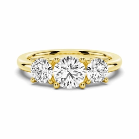 Luxury Layer 3 Stone Shared Prong Set Moissanite Anniversary Band