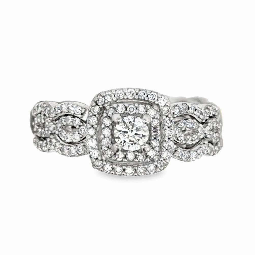 Premium Jewelry Kirkland Jewelry Estate | 10K White Gold Diamond Engagement Ring Set