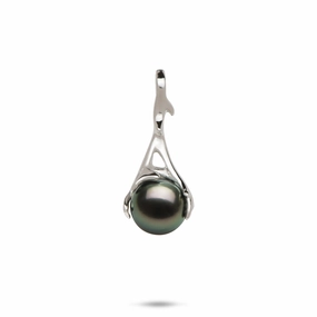 Heritage Tahitian Pearl Pendant in White Gold - 25mm Everyday Accent