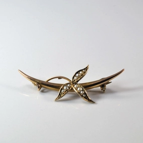 Personal Touch Distinctive Jewelry 1930s Seed Pearl Brooch |