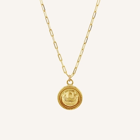 THE COVE SHELL MEDALLION COIN NECKLACE Bold Detailing Timeless Finish