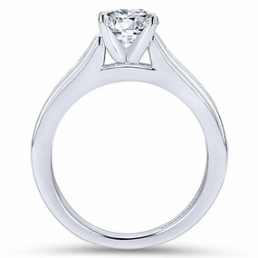 Fashionable Statement Meaningful Item Graduated Channel Set Diamond Ring  .46Cttw 14K White Gold 31A