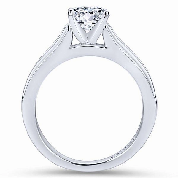Fashionable Statement Meaningful Item Graduated Channel Set Diamond Ring  .46Cttw 14K White Gold 31A