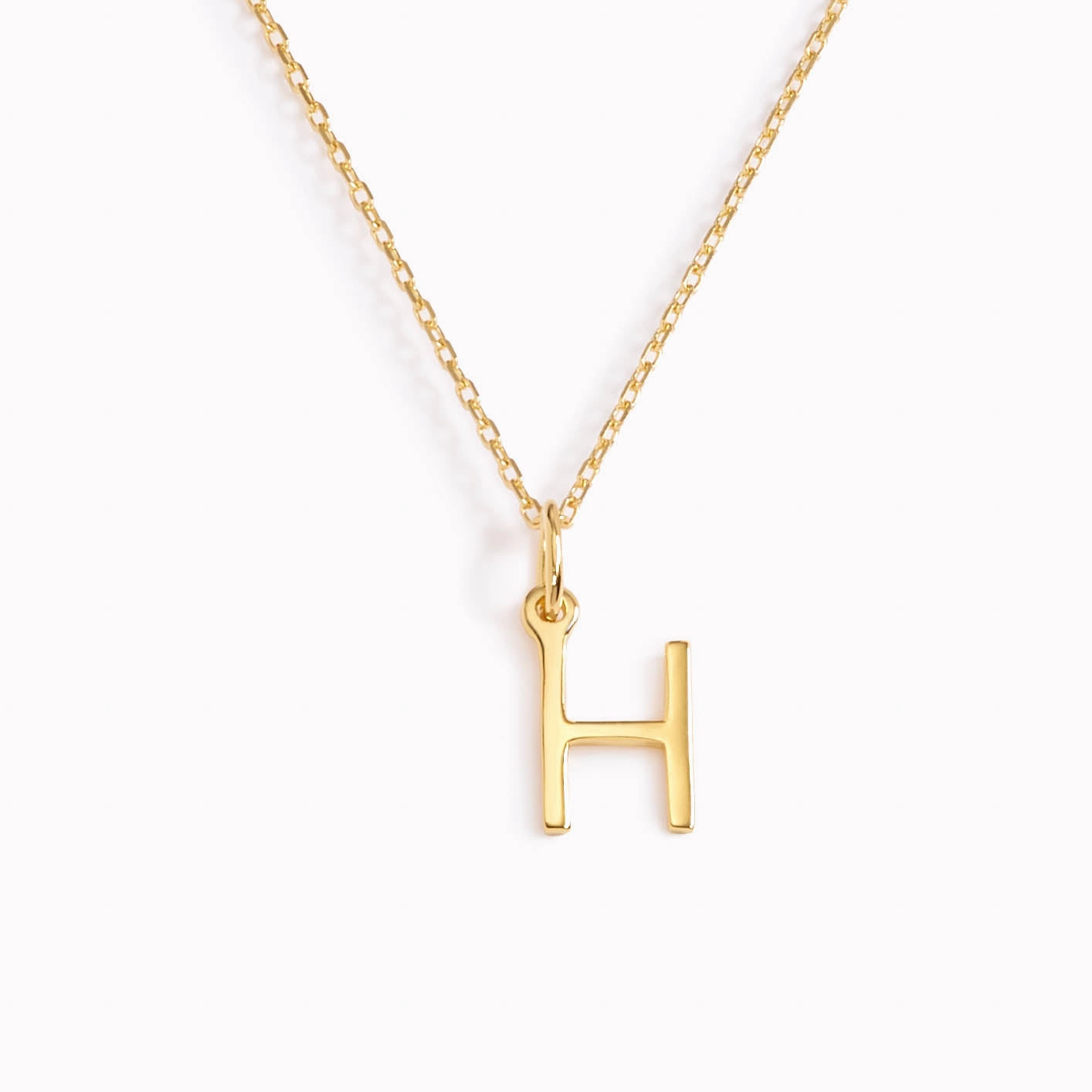 H Necklace / Gold Initial Necklace Perfect Match