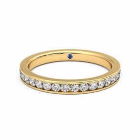 Half Eternity Channel Set Moissanite Wedding Band Anniversary Stone Accent Timeless Features Relaxed Look