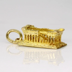 Delicate Features Elegant Radiance 18k Yellow Gold Roman Ruins Charm