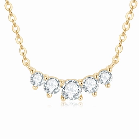 Luxurious Craft Diamond Row Chic Simplistic Necklace | S925 | Moissanite