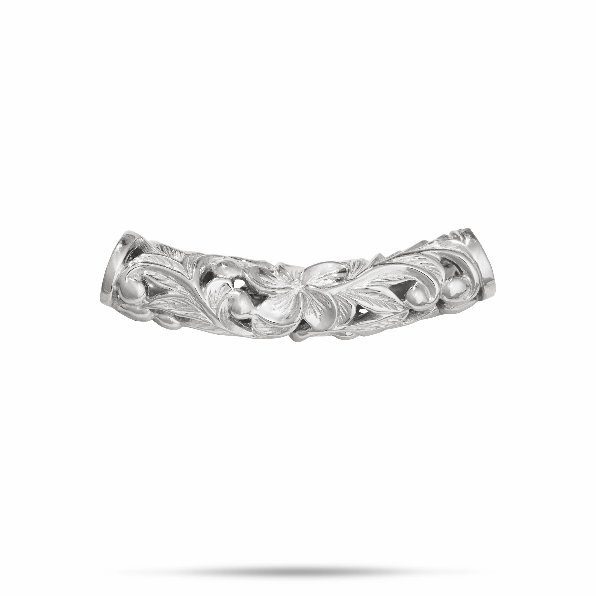 Hawaiian Heirloom Plumeria Barrel Pendant in Sterling Silver - 7mm Shimmering Craft