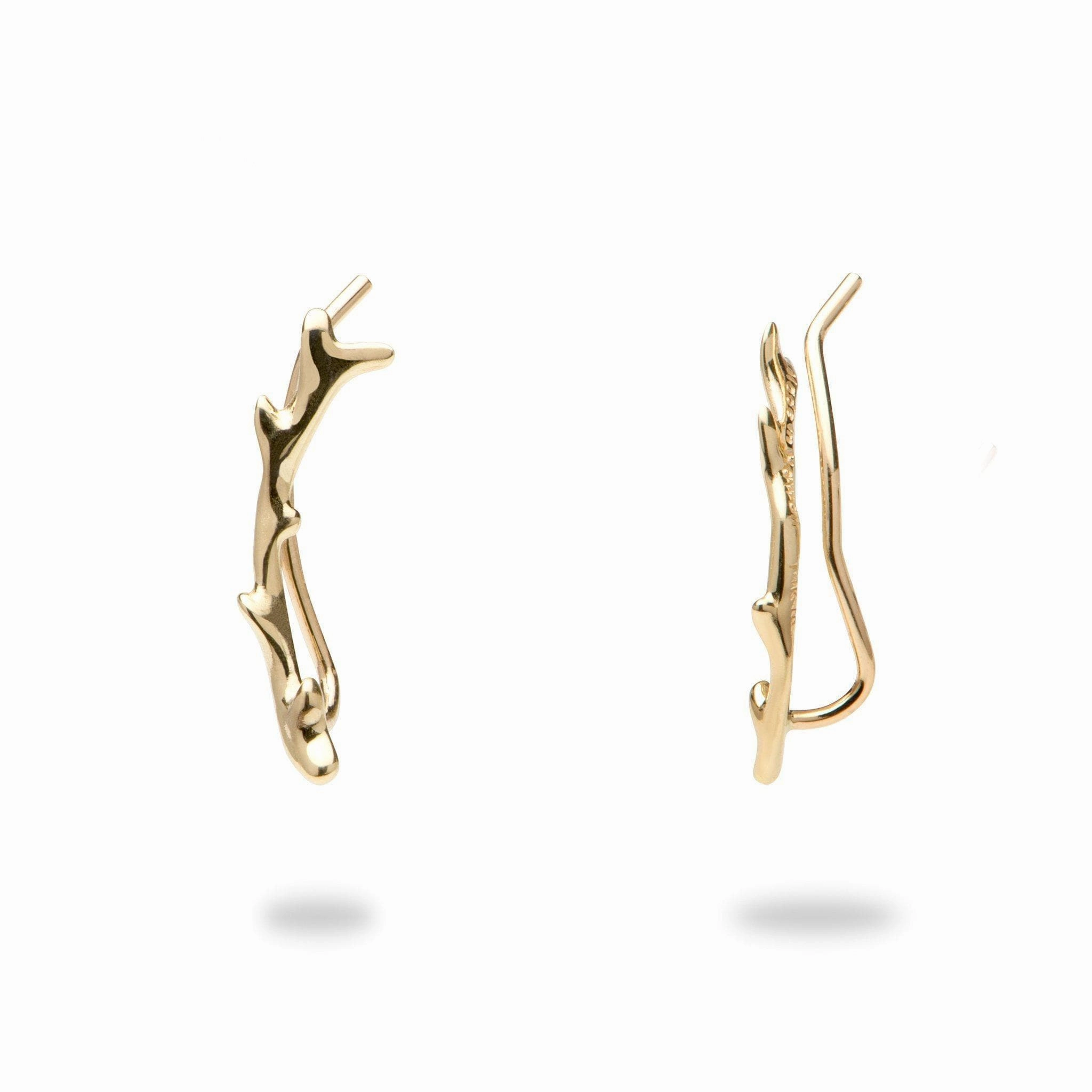 Heritage Climber Earrings in Gold Model Fit Classic Look