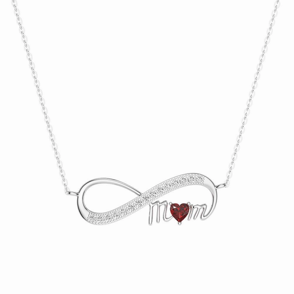 "Infinite Love" Mom's Heart Shaped Birthstone Necklace Timeless Touch Event Outfit