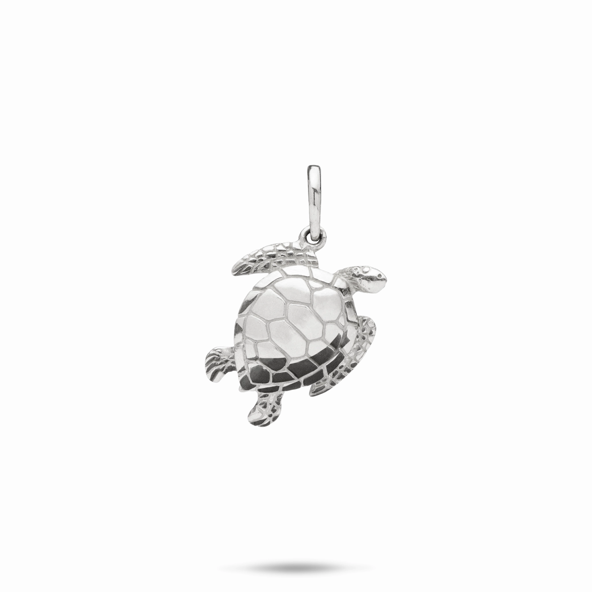 Work Ready Honu Pendant / Charm in Sterling Silver - 18mm
