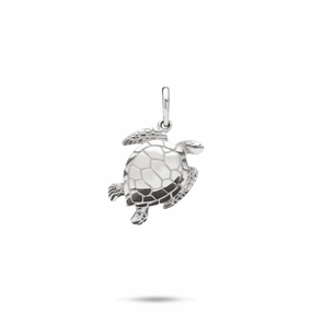 Honu Pendant / Charm in Sterling Silver - 18mm Custom Accessories Subtle Grace
