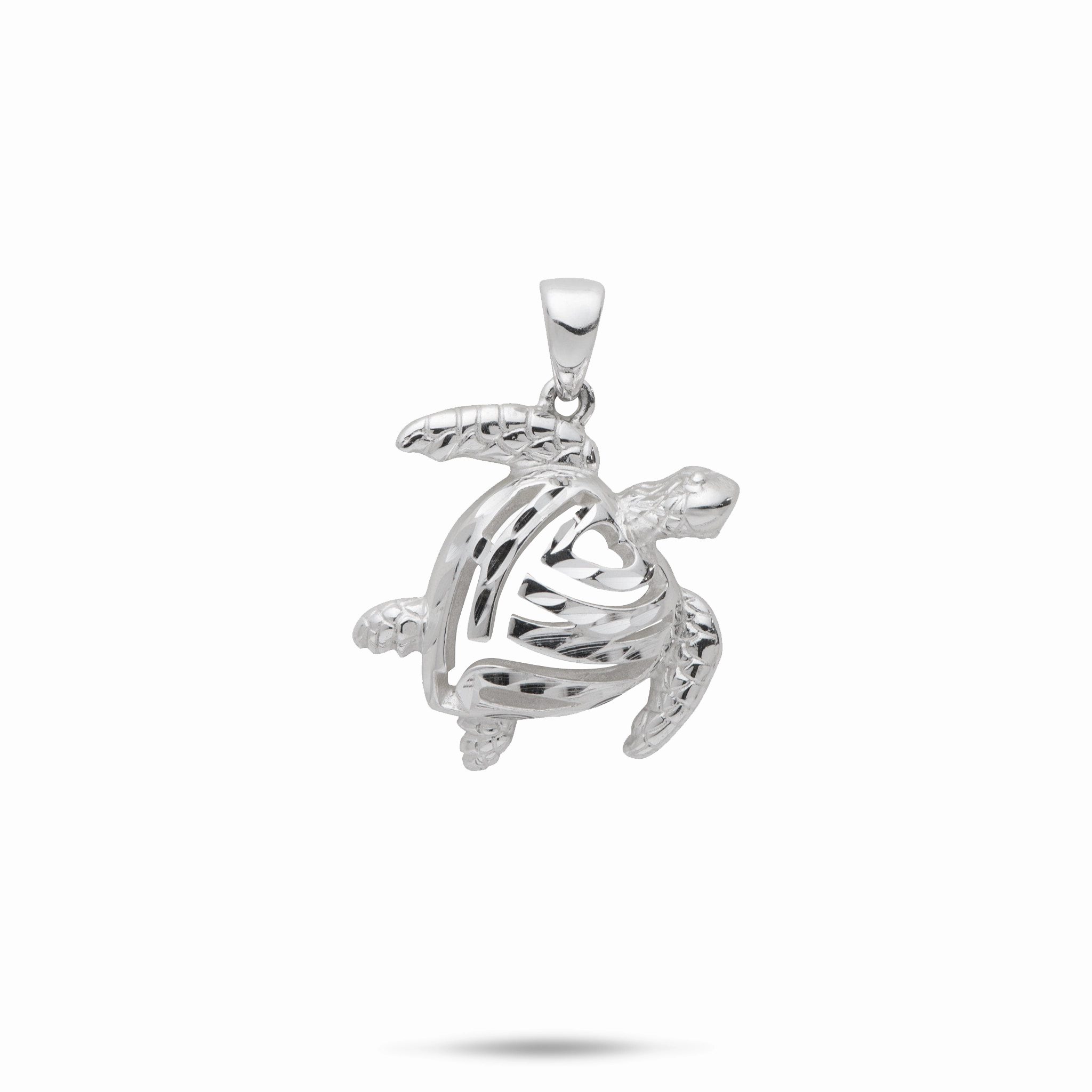 Honu Pendant in Sterling Silver - 19mm Luxury feature Graceful Piece