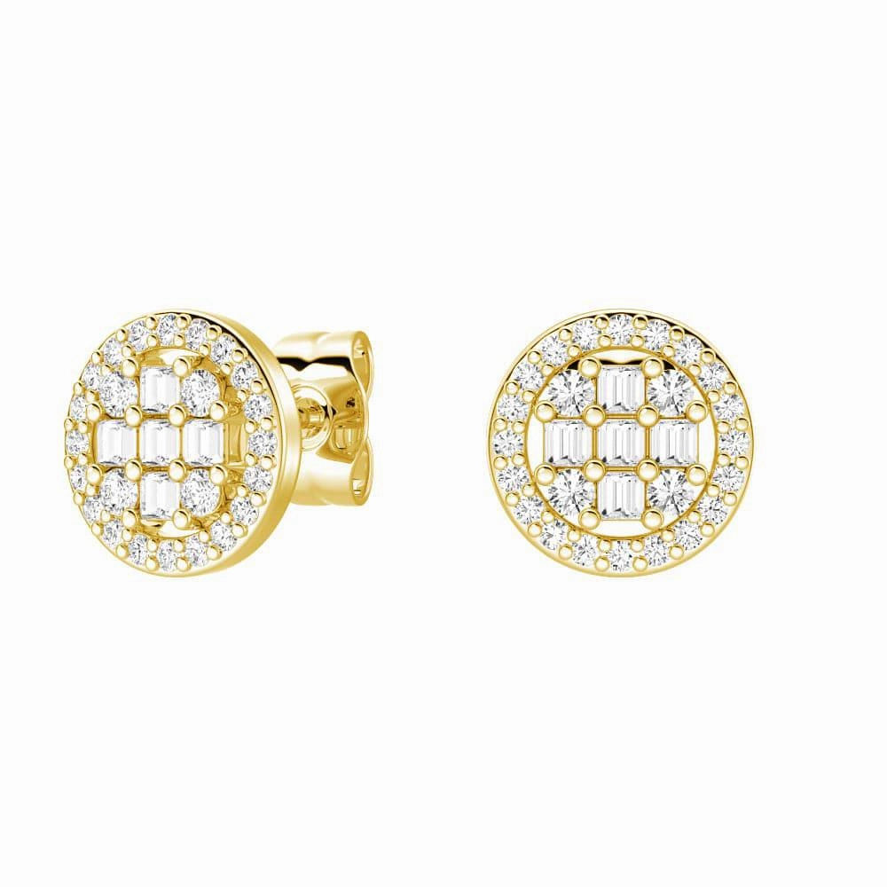 Elegant Embellishments Lightweight Fit Infinity Halo Lab Grown Diamond Circle Cluster Sutd Earrings